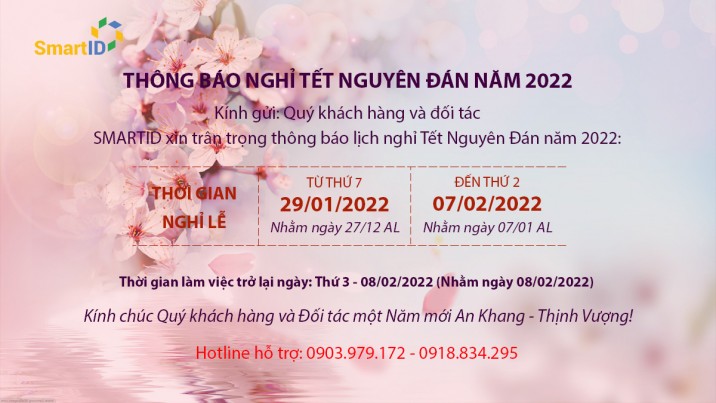 Thông báo lịch Nghỉ Tết Nguyên Đán 2022